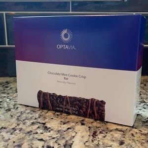 Optavia chocolate mint Cookie Crisp bar box